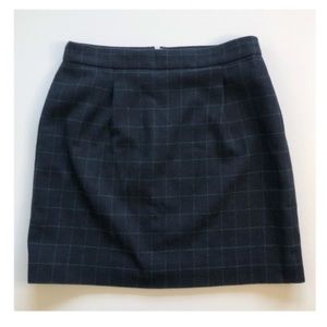 J. Crew Plaid Windowpane Wool Schoolgirl Preppy Miniskirt